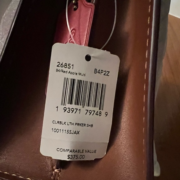 NWT Coach Parker Colorblock Purse w/ Chain Strap in Burgundy/Red Apple Multi 🍎 - Picture 3 of 9